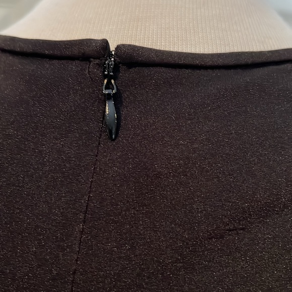 Anne Klein black dress with lace and sequin top and ruching SZ 6 - Picture 6 of 9